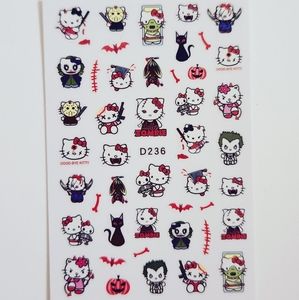 ⭐4/$15 Horror Hello Kitty Nail Art Stickers